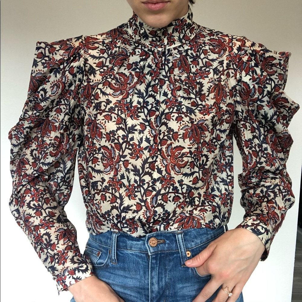 ROBERT RODRIGUEZ PUFFED SLEEVE TOP